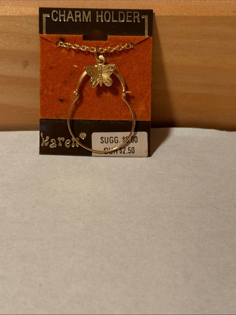 Vintage 70’s 80’s Karen Charm Holder Necklace NOS